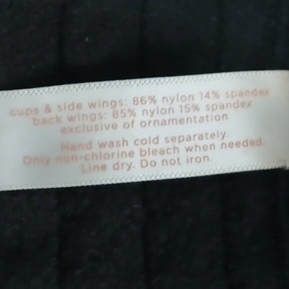 WOMENS LANE BRYANT CACIQUE  NUDE BLACK OVERLAY MESH BACK STRAP BRA 46DD - Picture 2 of 10